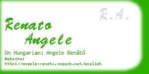renato angele business card
